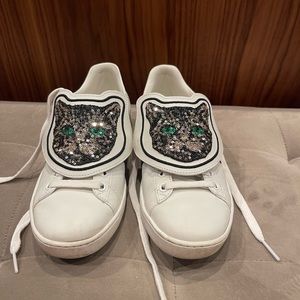 Gucci sequin cat sneakers size 36